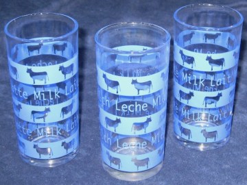 VACA VASO VIDRIO LECHE